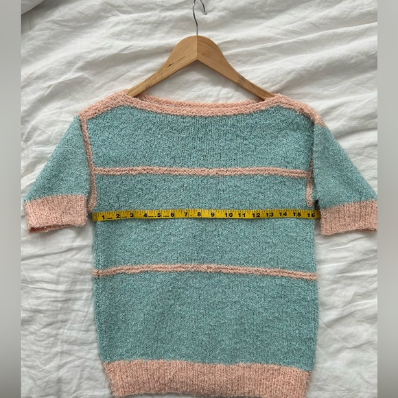 Vintage Handcrafted Short Sleeve Sweater - Size S - Picture 2 of 3